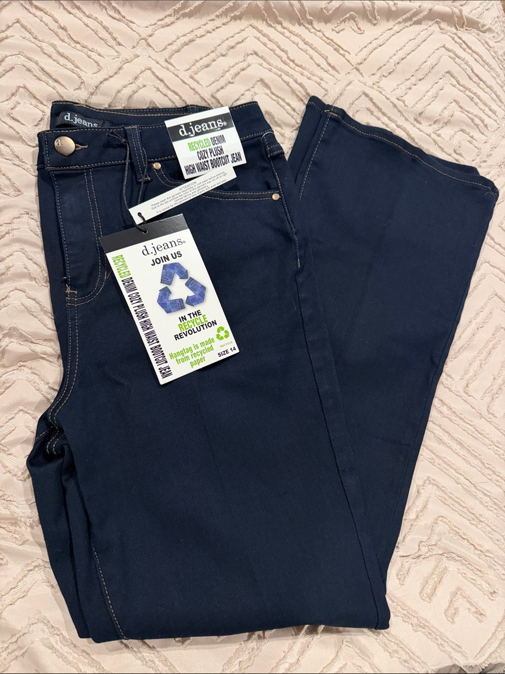 d. jeans Dark Blue High Waist Bootcut Jeans
